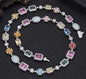 Gold-Plated Hip-Hop Gemstone Necklace