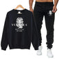 Round Neck Sweatshirt Luxury Two-Piece Set
