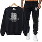 Round Neck Sweatshirt Luxury Two-Piece Set